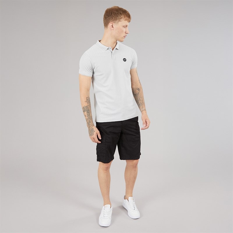 Bench Mens Nyrus Textured Polo Shirt Frost Grey - Image 4