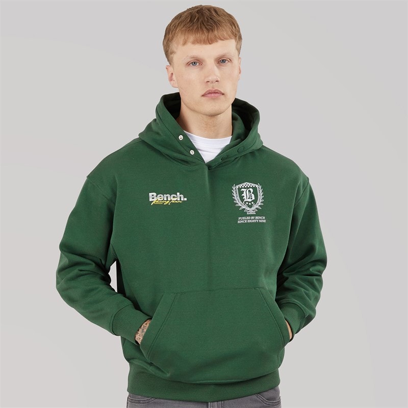 Bench Mens Buxian Oversized Hoodie Primal Green - Image 2