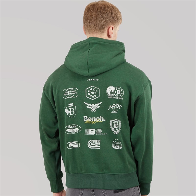Bench Mens Buxian Oversized Hoodie Primal Green - Image 3