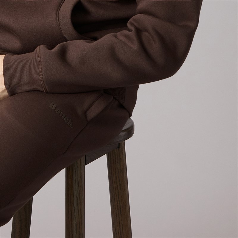Bench Mens Petrocca Tracksuit Coffee Brown - Image 3