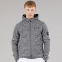 Bench Mens Cozeri Zip Through Hoodie Dark Grey Marl