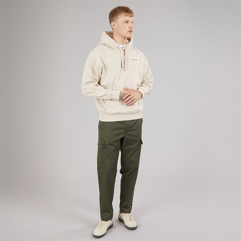 Bench Mens Bardel Oversized Hoodie Stone Grey - Image 4
