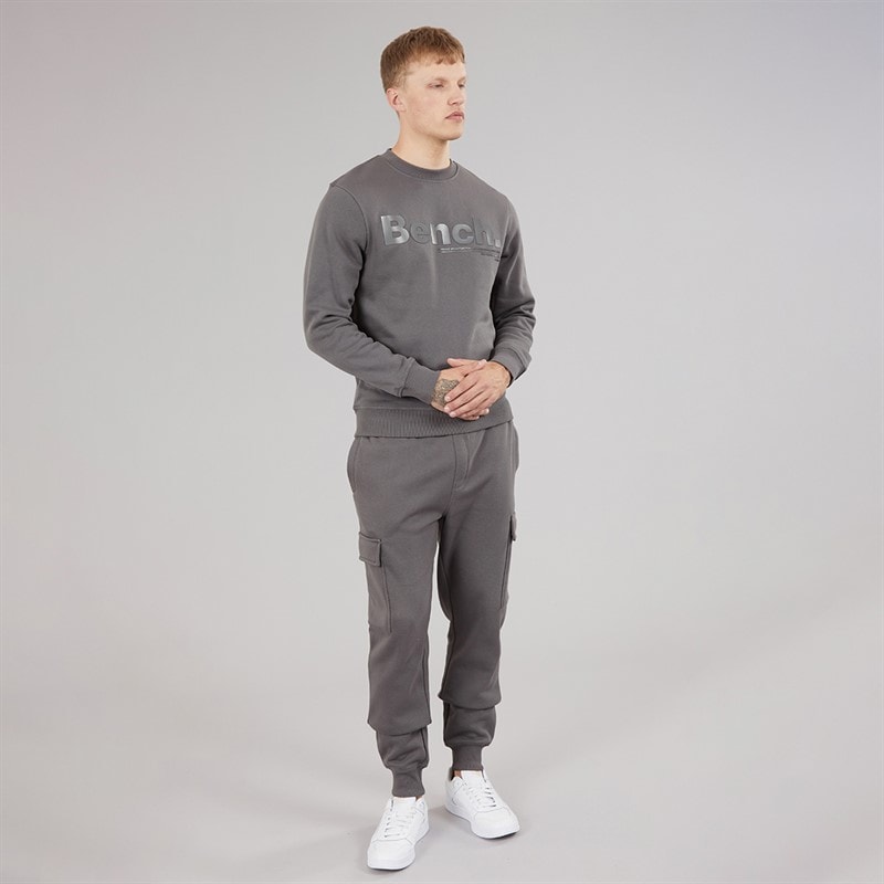 Bench Mens Elado Sweatshirt Steel Grey - Image 4
