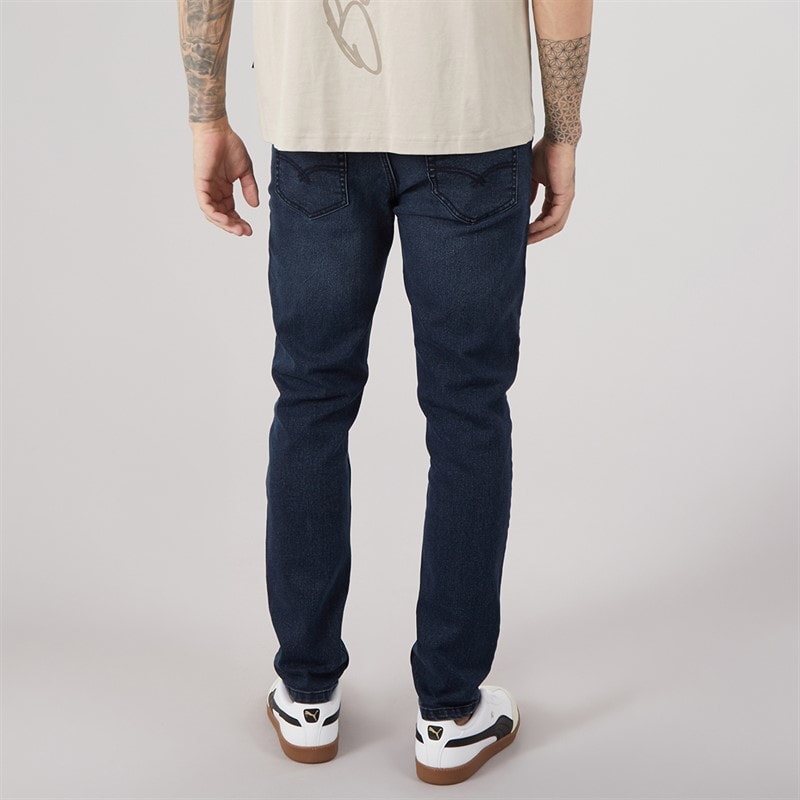 Bench Mens Sivada Skinny Jeans Dark Indigo Wash - Image 2