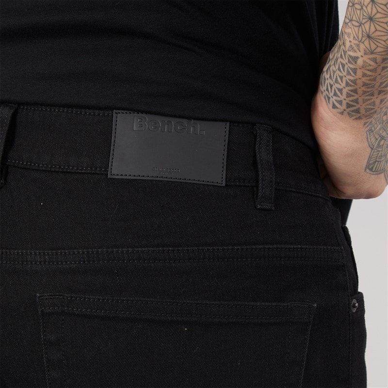 Bench Mens Sartus Straight Jeans Black - Image 3