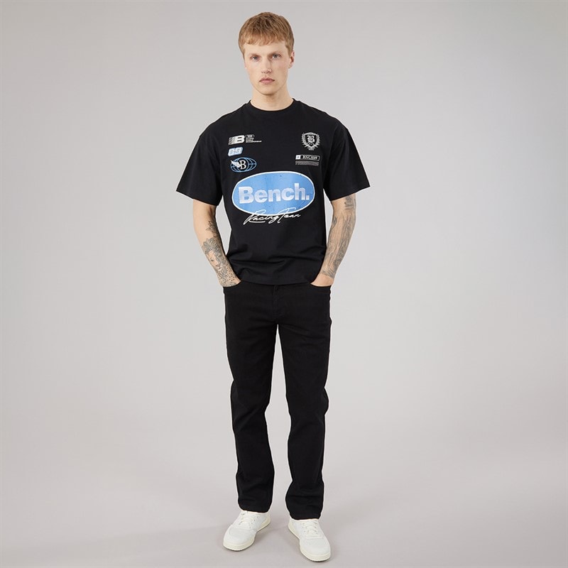 Bench Mens Sartus Straight Jeans Black - Image 4