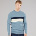 Bench Mens Brayco Knit Jumper Steel Blue