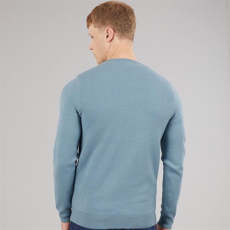 Bench Mens Brayco Knit Jumper Steel Blue - Image 2