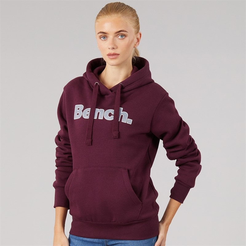 Bench Womens Tealy Overhead Hooded Sweat With Print Cherry Lacquer - Image 3