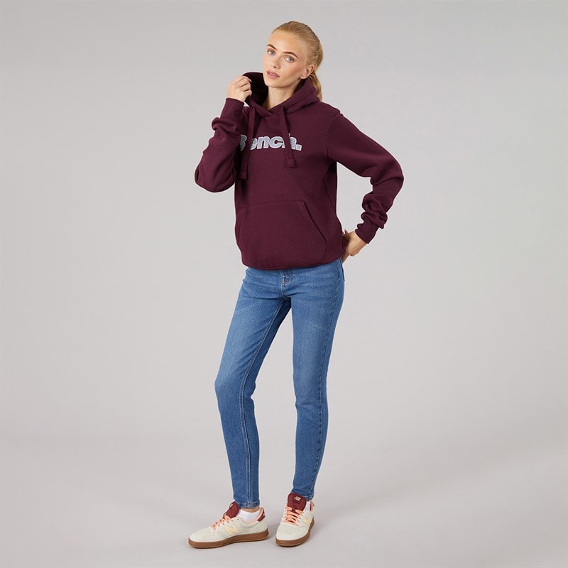 Bench Womens Tealy Overhead Hooded Sweat With Print Cherry Lacquer - Image 4