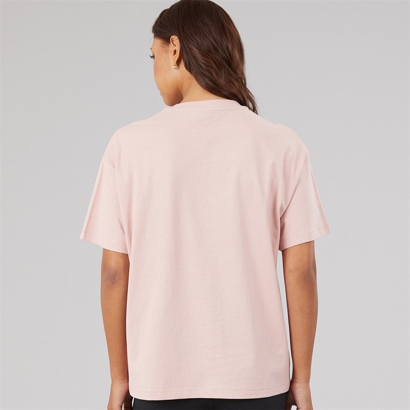 Bench Womens Bianchi Oversized T-Shirt With Puff Print Light Dusky Pink - Image 3