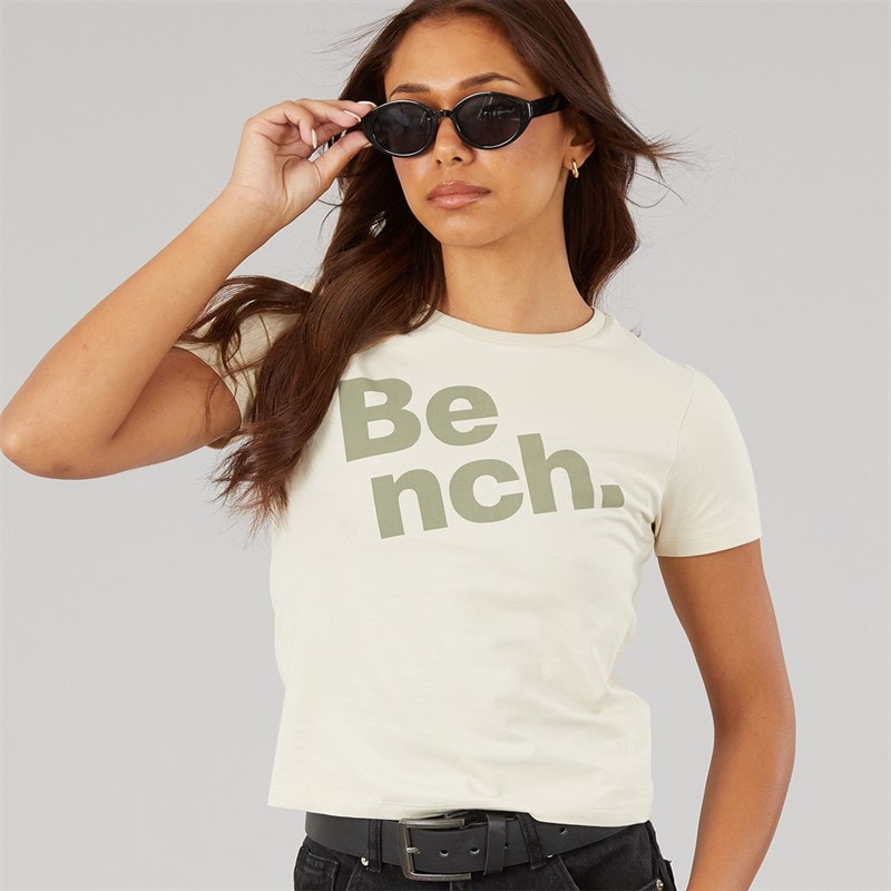 Bench Womens Aita Baby Fit T-Shirt Ecru