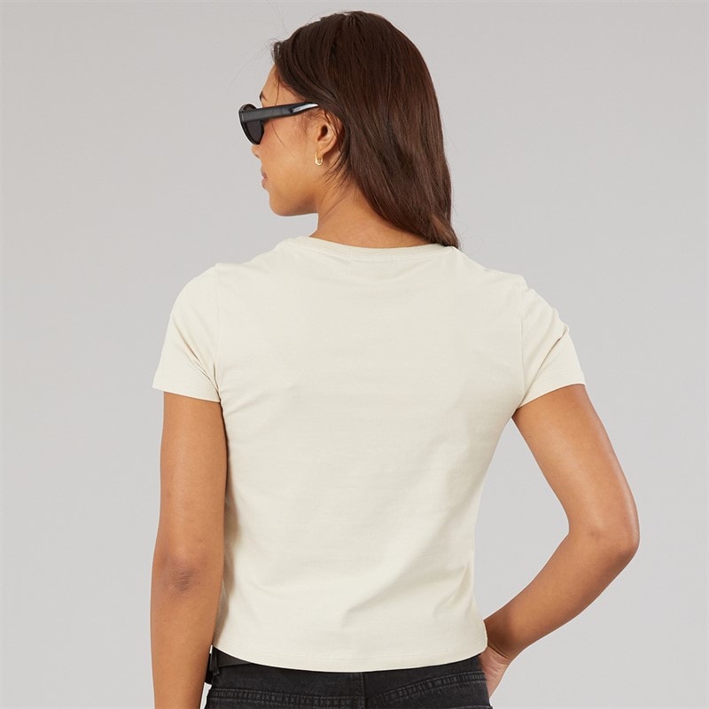 Bench Womens Aita Baby Fit T-Shirt Ecru - Image 2