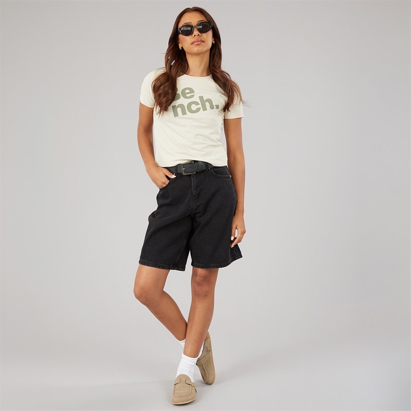 Bench Womens Aita Baby Fit T-Shirt Ecru - Image 3