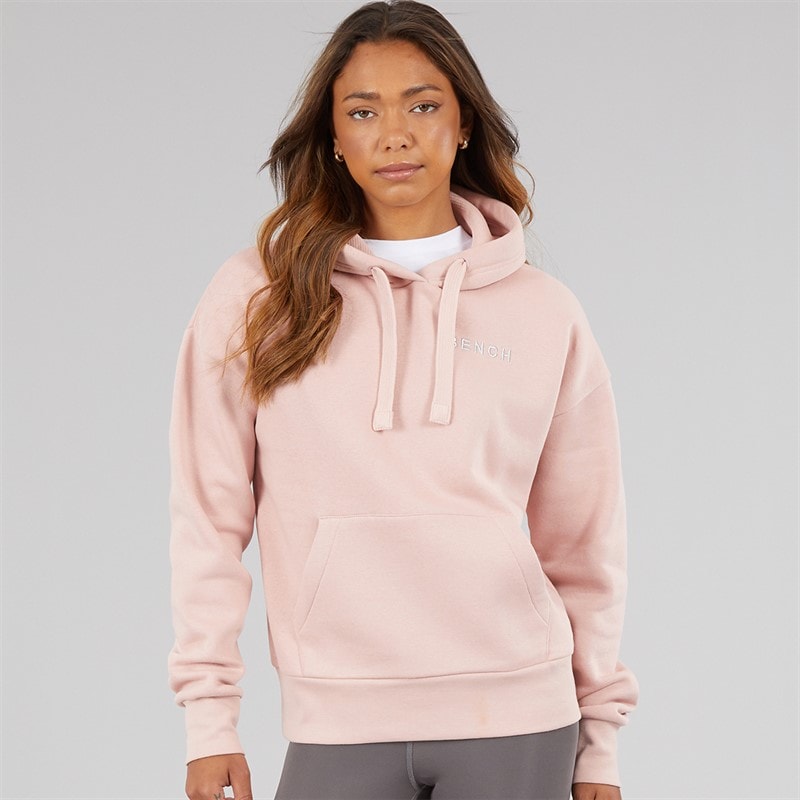 Bench Womens Amba Hoodie With Boucle Graphic Light Dusky Pink - Image 2