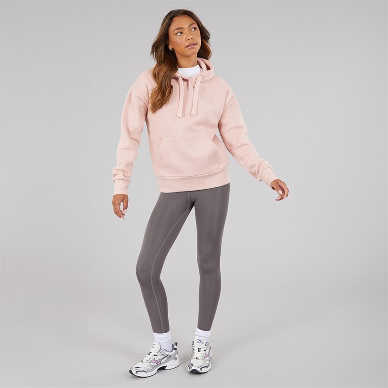 Bench Womens Amba Hoodie With Boucle Graphic Light Dusky Pink - Image 4