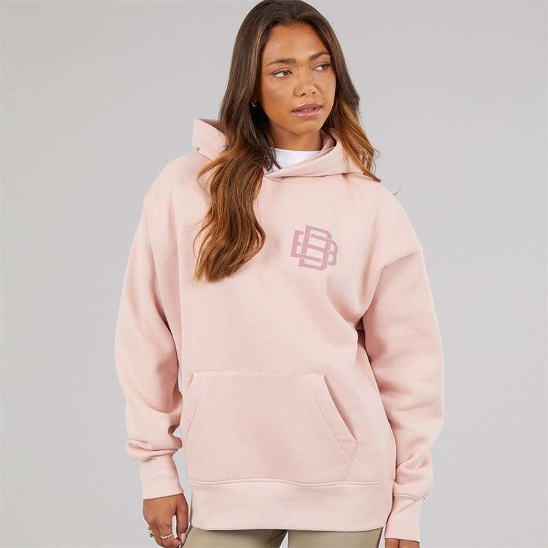 Bench Womens Rietta Oversized Hoodie With Graphic Light Dusky Pink - Image 2