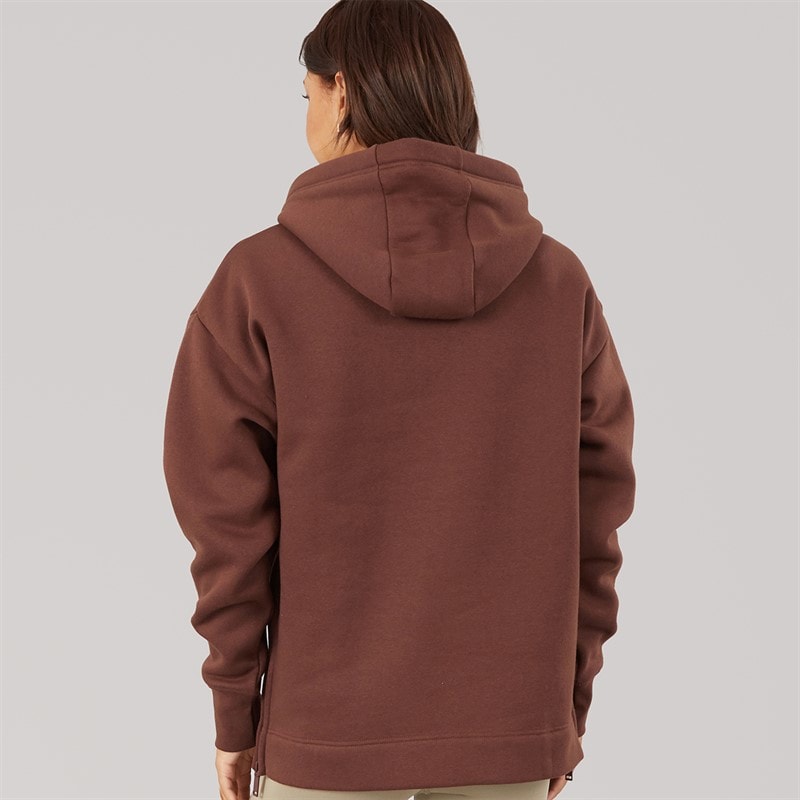 Bench Womens Osta Loose Fit Hoodie Chocolate - Image 2