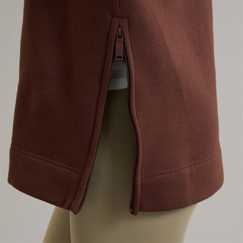 Bench Womens Osta Loose Fit Hoodie Chocolate - Image 3