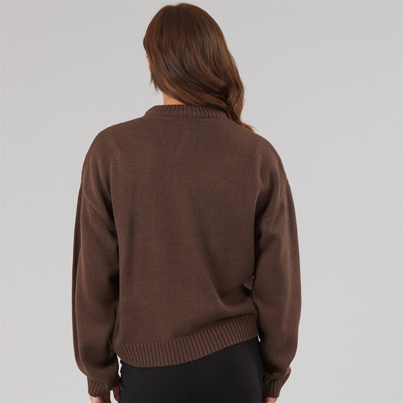 Bench Womens Iyan Crew Knit Jumper Coffee - Image 2