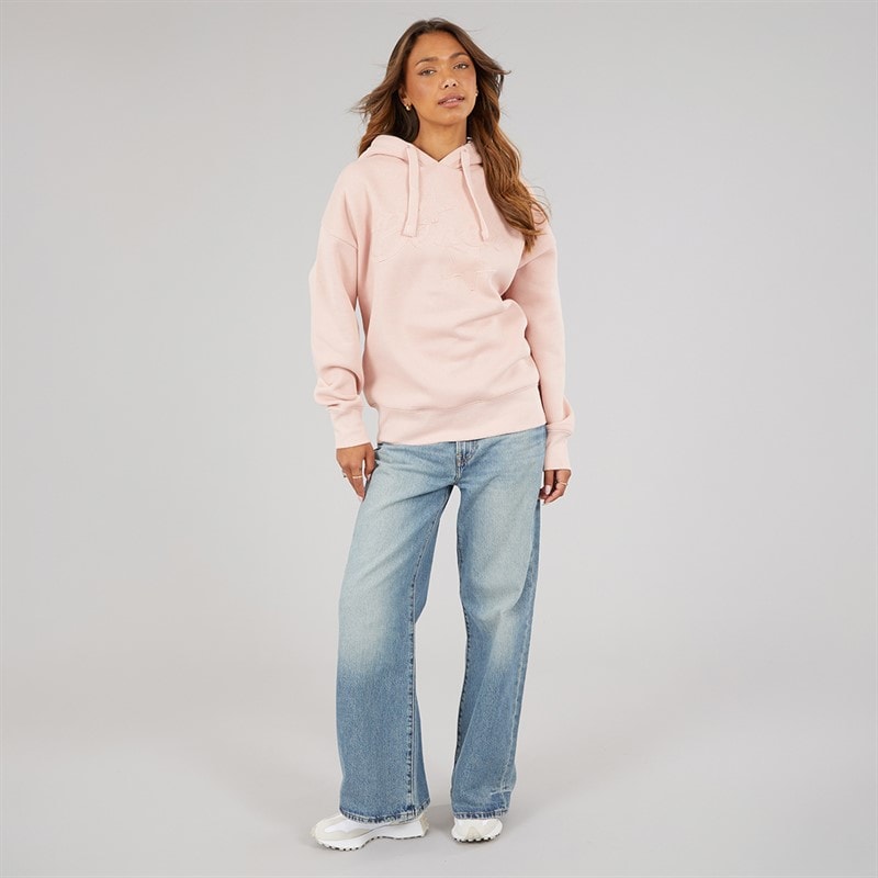 Bench Womens Habbu Oversized Hoodie Light Dusky Pink - Image 3