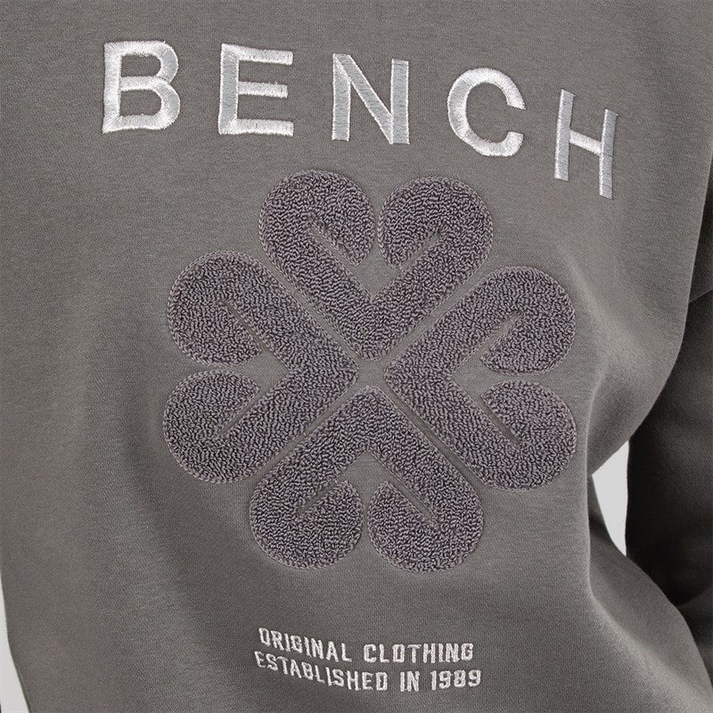 Bench Womens Derma Crew Sweatshirt Charcoal - Image 3