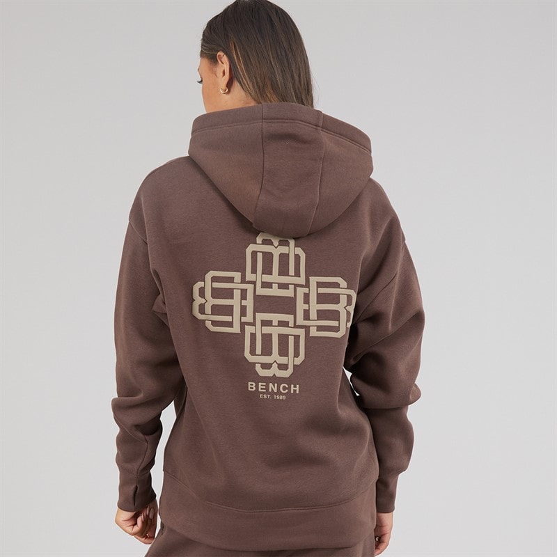 Bench Womens Rietta Oversized Hoodie With Graphic Coffee - Image 3