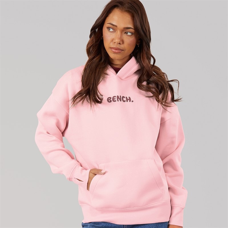 Bench Womens Fessa Oversized Hoodie With Graphic Print Fairytale Pink - Image 2