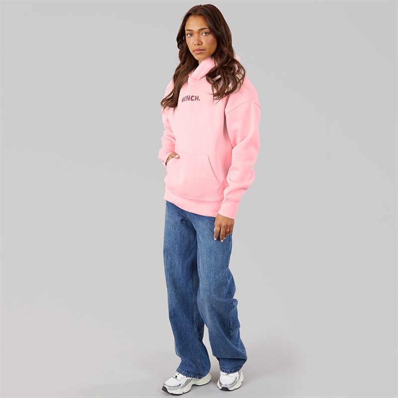 Bench Womens Fessa Oversized Hoodie With Graphic Print Fairytale Pink - Image 4