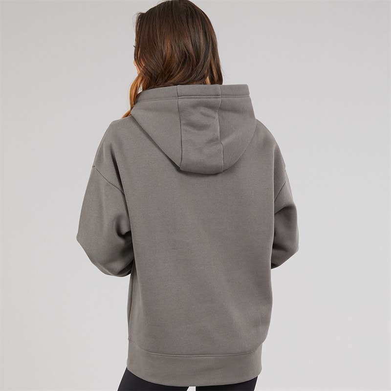 Bench Womens Olly Oversized Hoodie With Graphic Print Charcoal - Image 2