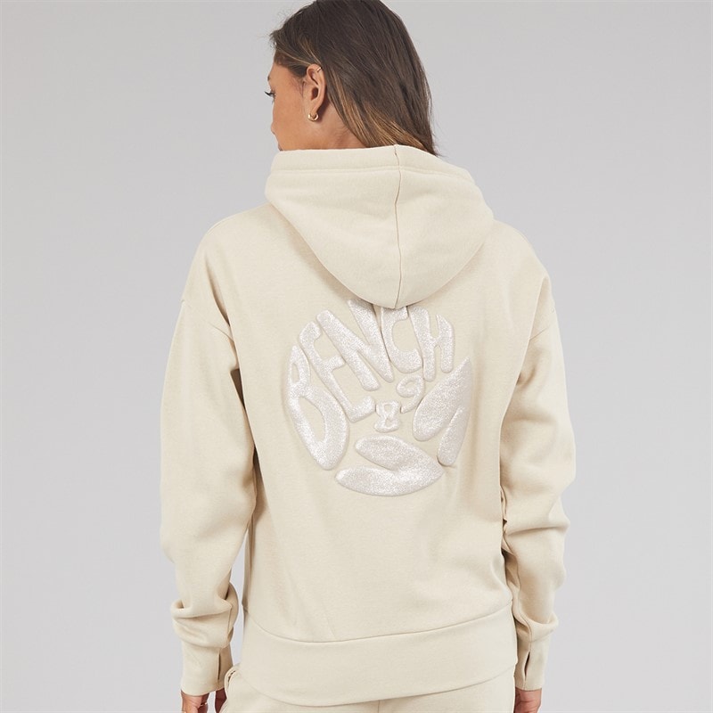 Bench Womens Dess Hoodie With Glitter Graphic Dark Chalk - Image 3