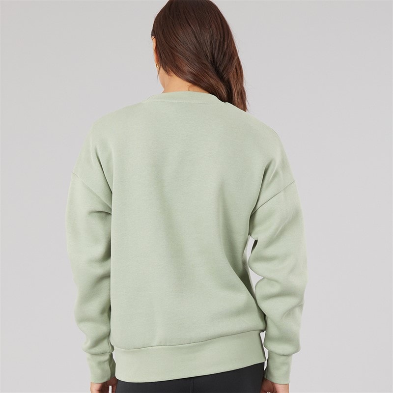 Bench Womens Kaye Crew Sweat With Glitter Graphic Sage Green - Image 2