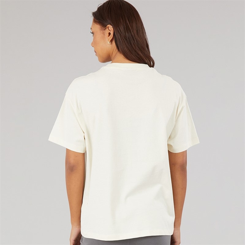 Bench Womens Kaiden Oversized T-Shirt With Crest Graphic Winter White - Image 2