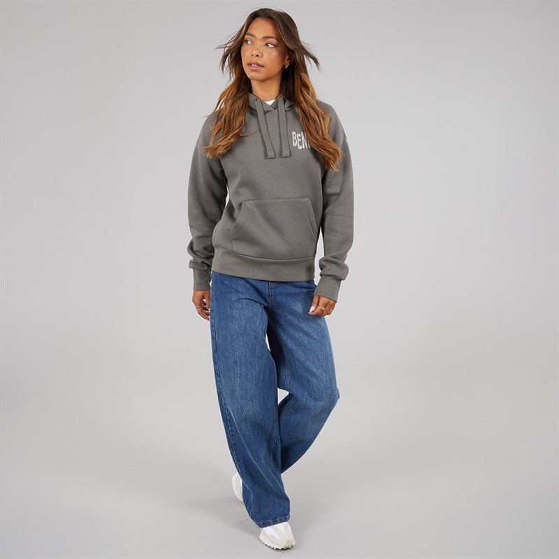 Bench Womens Dess Hoodie With Glitter Graphic Charcoal - Image 4