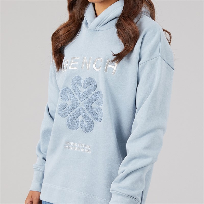 Bench Womens Osta Loose Fit Hoodie Dusky Blue - Image 3