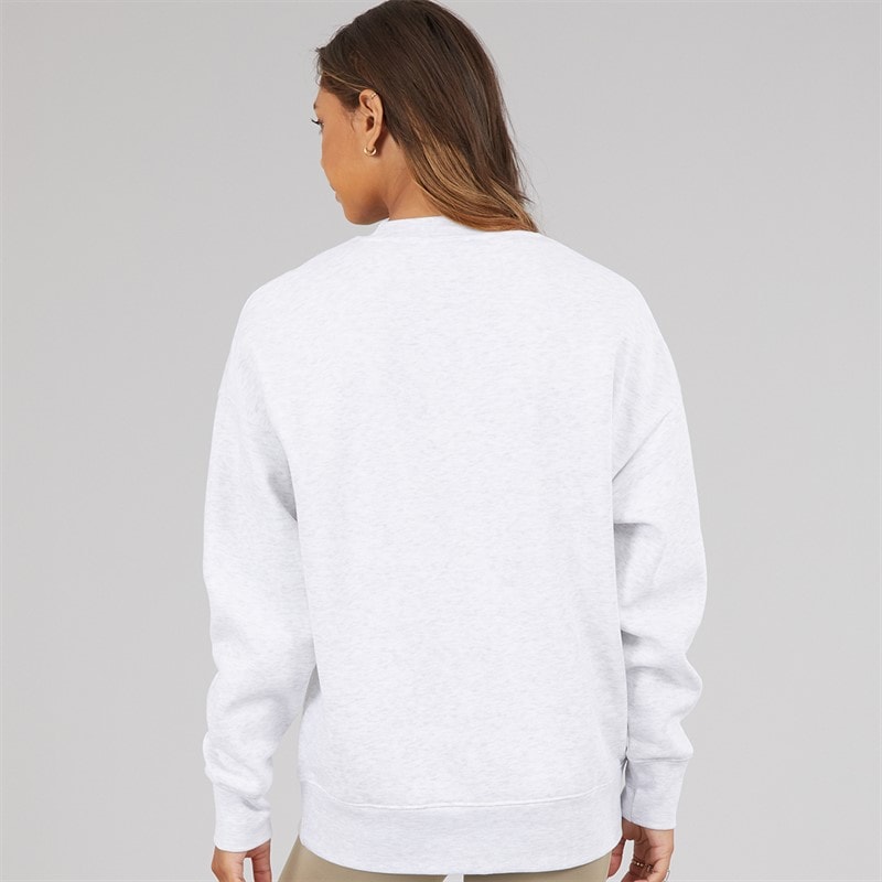 Bench Womens Heya Oversize Crew Sweat Ice Grey Marl - Image 2