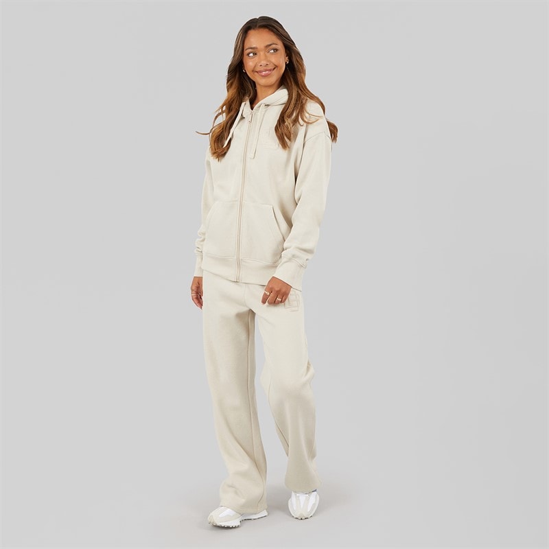 Bench Womens Clari Oversize Zip Thru With Graphic Stone Grey - Image 4