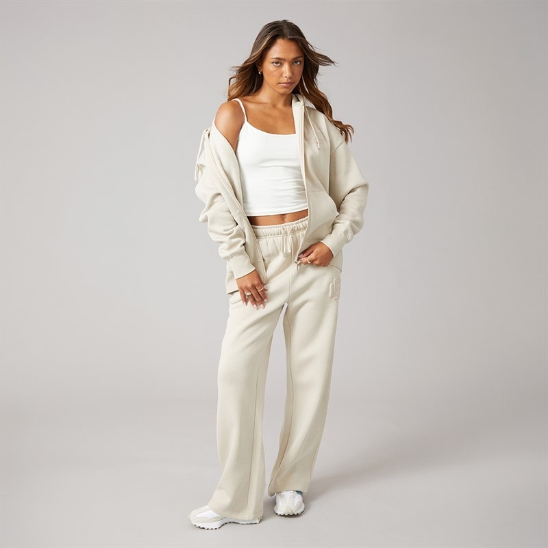 Bench Womens Vella Wide Leg Joggers Stone Grey - Image 4