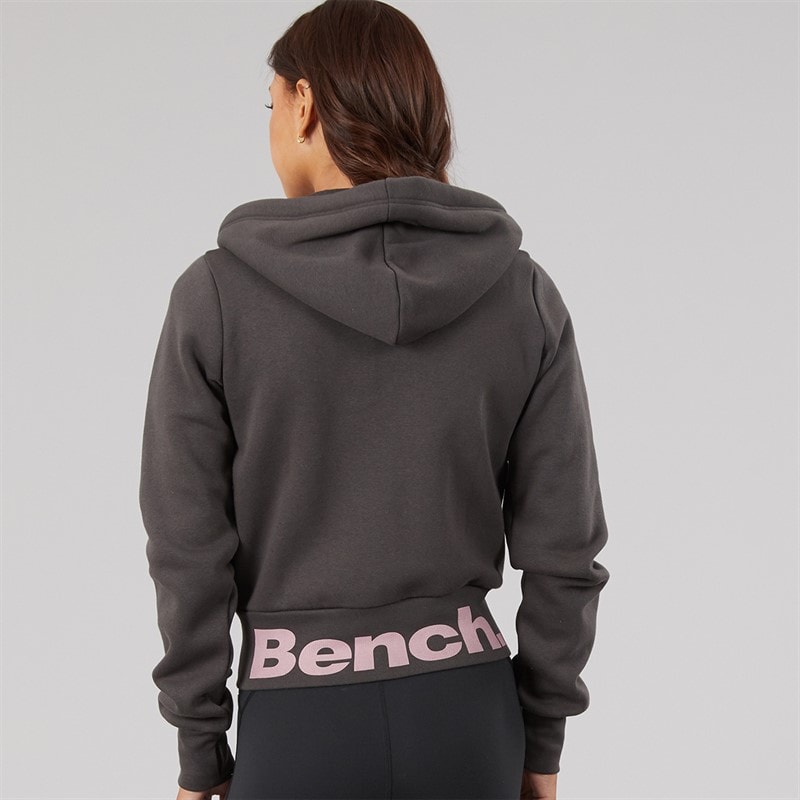 Bench Womens Chessa Fit Zip Thru Hoodie Black - Image 2