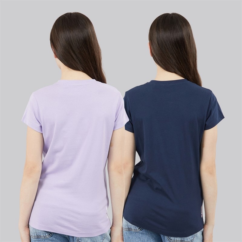 Bench Girls Moonspark Two Pack T-Shirts Navy/Light Lavender - Image 2