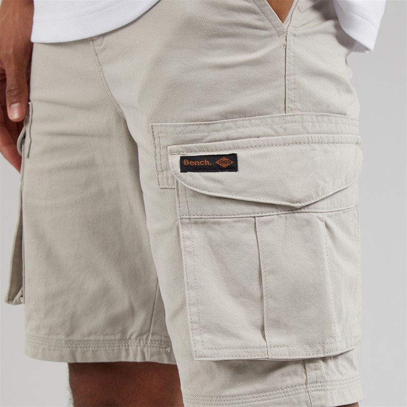 Bench Mens Noahs 2 Cargo Shorts Greige - Image 3