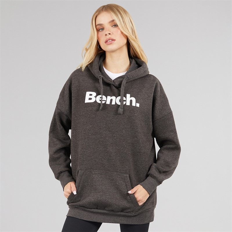 Bench Womens Trademark Oversized Hoodie Charcoal Marl - Image 1