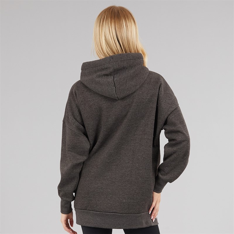 Bench Womens Trademark Oversized Hoodie Charcoal Marl - Image 2