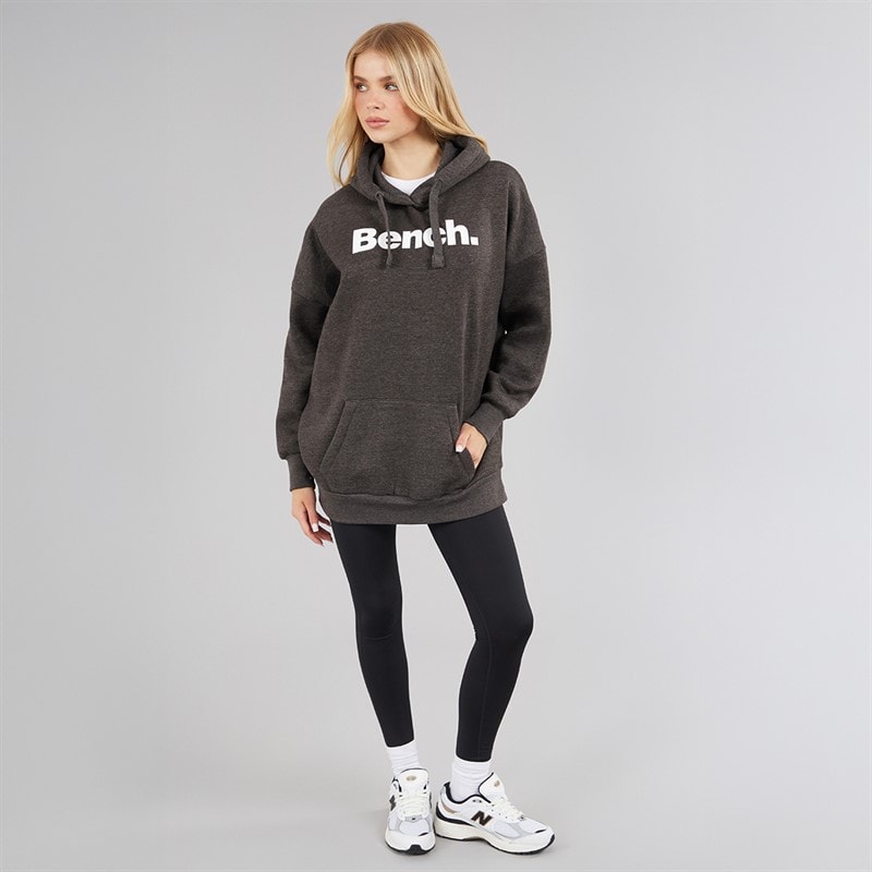 Bench Womens Trademark Oversized Hoodie Charcoal Marl - Image 4