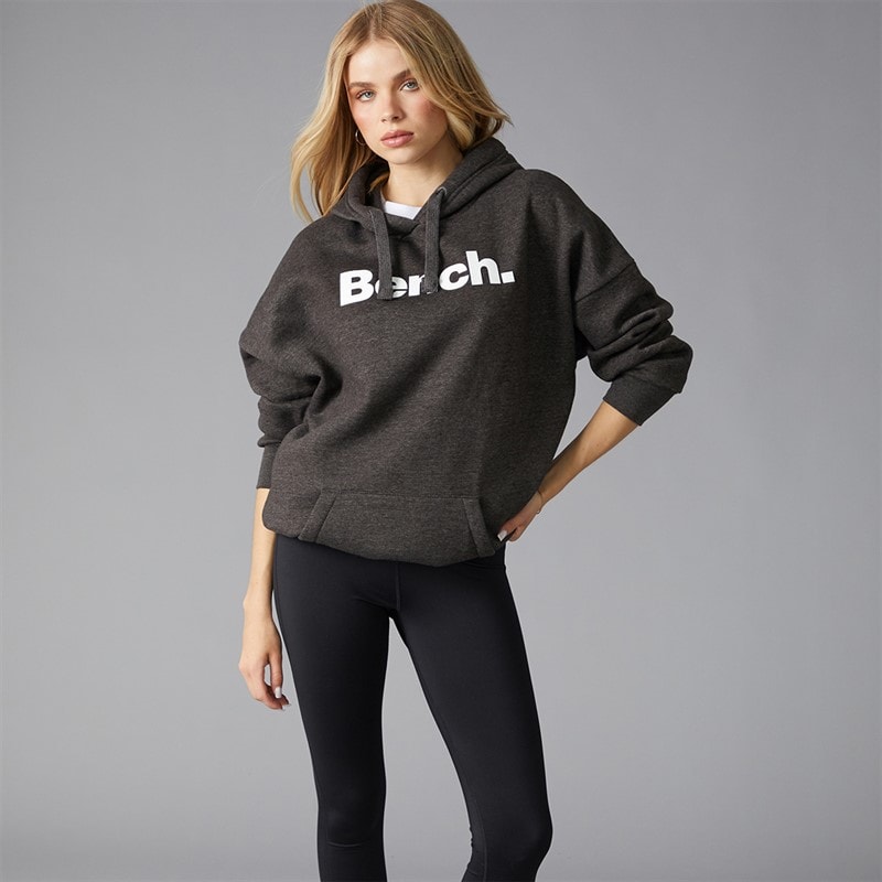 Bench Womens Trademark Oversized Hoodie Charcoal Marl - Image 5