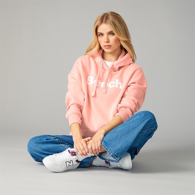 Bench Womens Trademark Oversized Hoodie Pale Pink - Image 3
