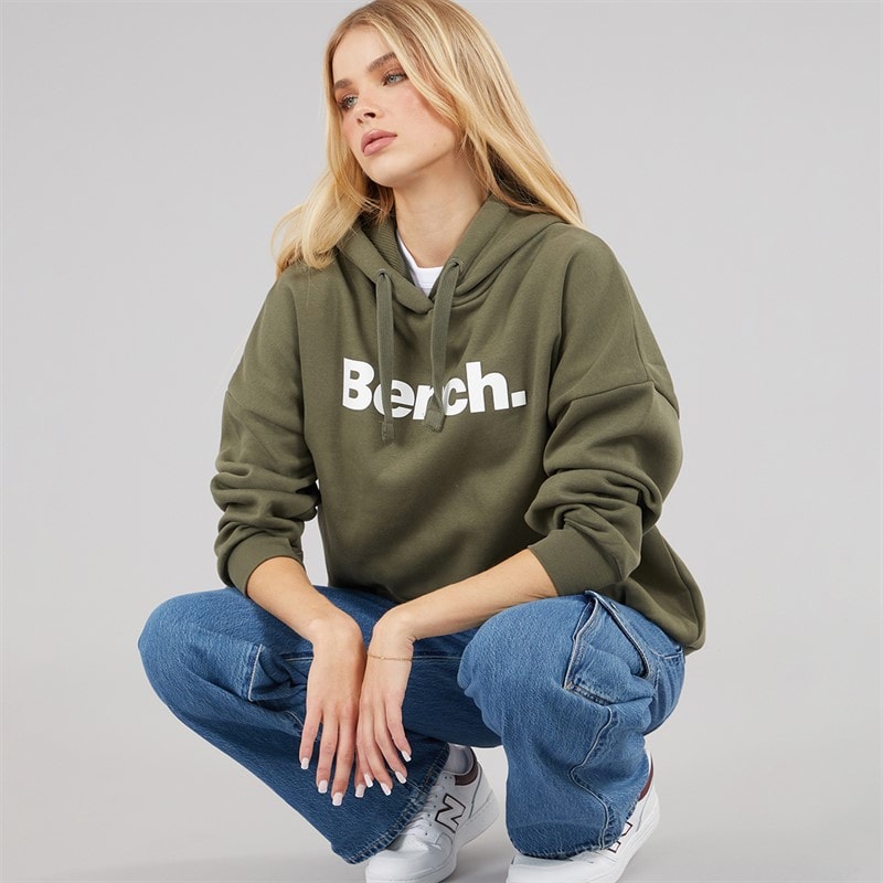 Bench Womens Trademark Oversized Hoodie Khaki - Image 3
