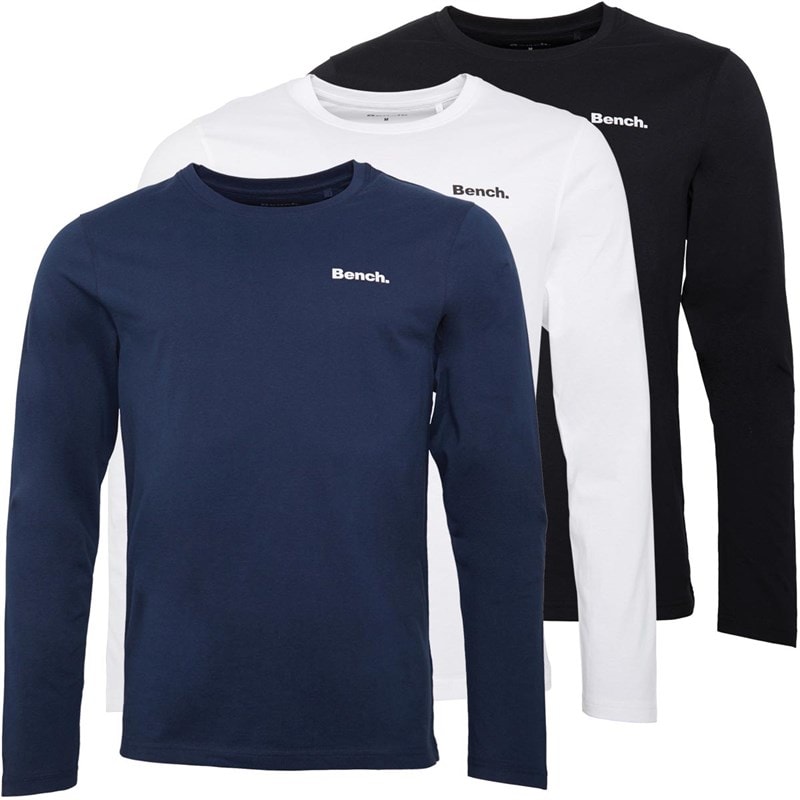 Bench Mens Viren Three Pack Lounge Long Sleeve Tops Multi - Image 1