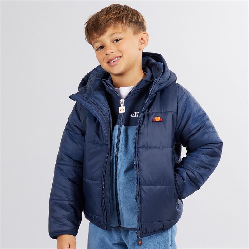 Ellesse Kids Boys Vinchenzo Hooded Padded Jacket Navy