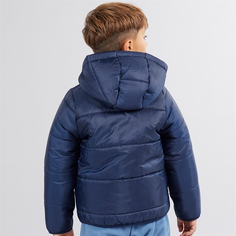 Ellesse Kids Boys Vinchenzo Hooded Padded Jacket Navy - Image 2